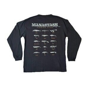 Manastash Fishing Club Long Sleeve T-Shirt Size Medium